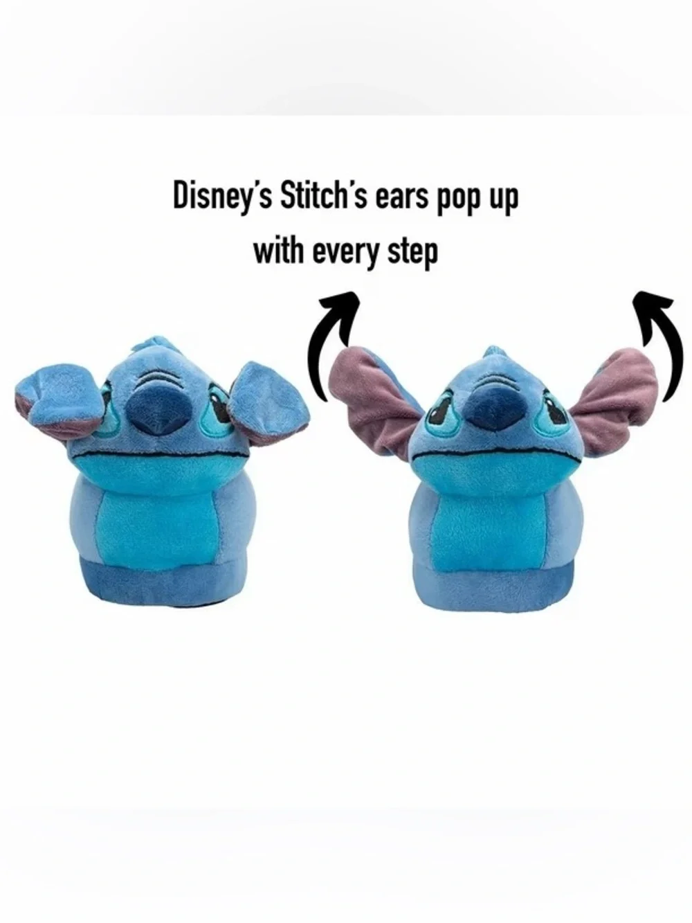 Disney Stitch Plush Slippers - size 13/1